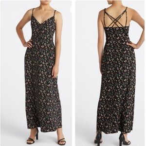 Nine Britton black floral maxi dress brand new NWT